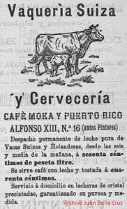 Anuncio de 1903 en el periódico cacereño El Bloque.